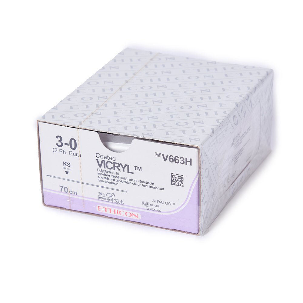 Ethicon sutur V663H 3-0 vicryl, 36 stk.