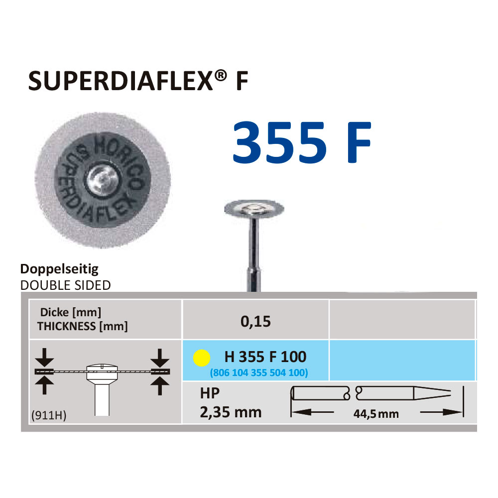 Horico Superdiaflex diamantskive HP 355F/100, stk.