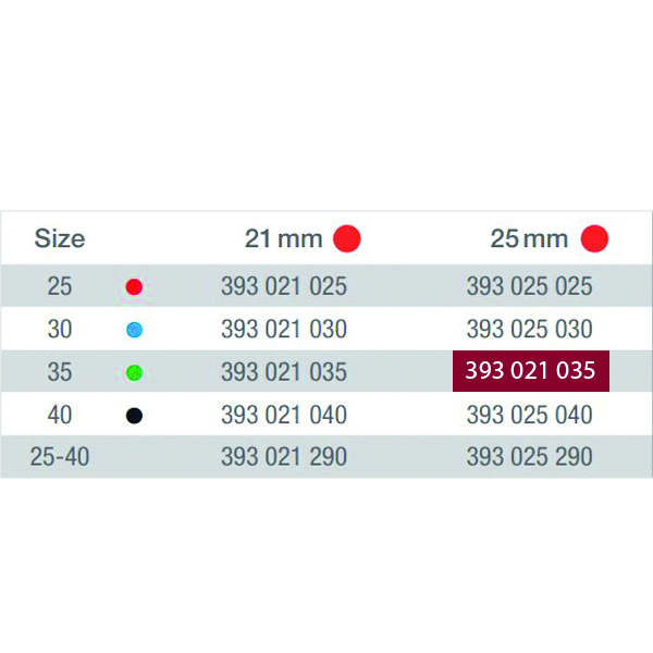 VDW rodspiraler 25 mm nr. 35, grøn, 4 stk.