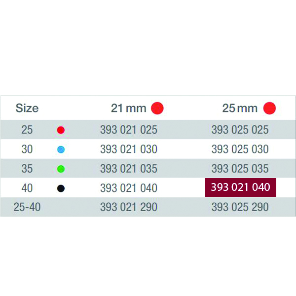 VDW rodspiraler 25 mm nr. 40, sort, 4 stk.