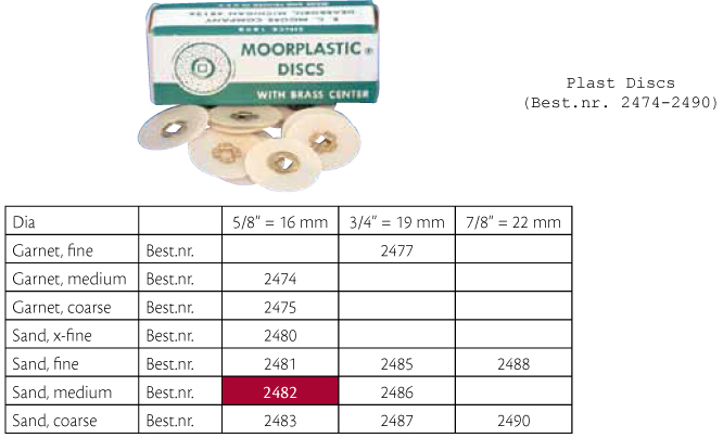 Plast Discs 5/8 sand medium, 50 stk.