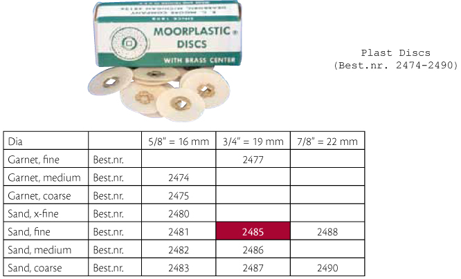 Plast Discs 3/4 sand fine, 50 stk.