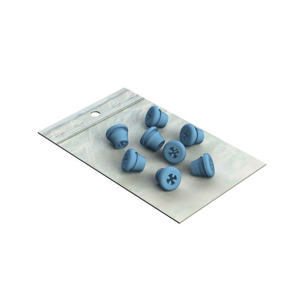 Silicone Plugs, lyseblå, 8 stk.
