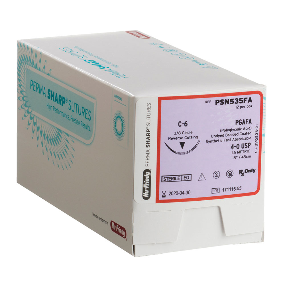 Hu-Friedy sutur PGA FA 5-0 C-3 nål 12 stk
