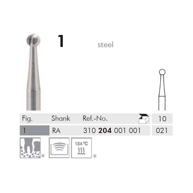 Meisinger stålbor rosen 021 RA, 10 stk.