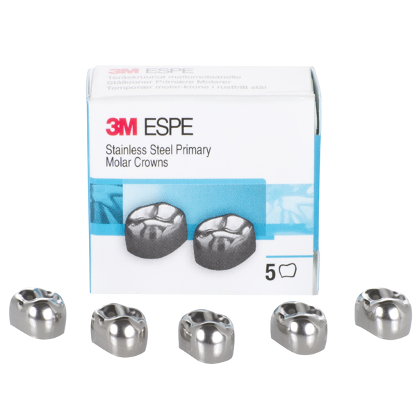 Stålkroner primær molar, D-LL-5, 5 stk.