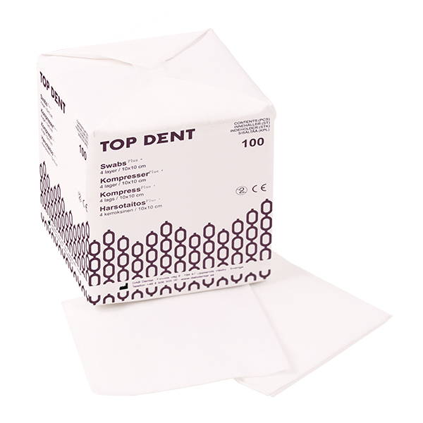 TopDent kompress Plus 10x10 cm, 50 x 100 stk.