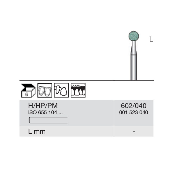 Busch slibesten grønne HP 602/040, 6 stk.