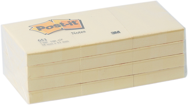 Post-it blokke 38 x 51 mm, 12 stk.
