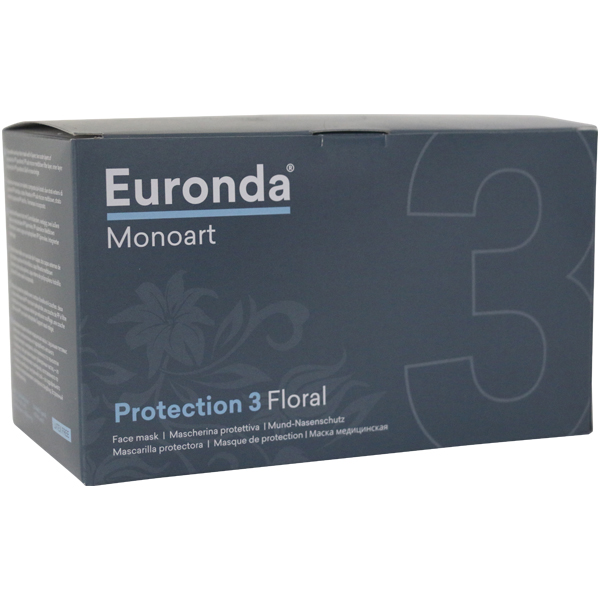 Monoart mundbind type IIR, lime, blomster, 50stk