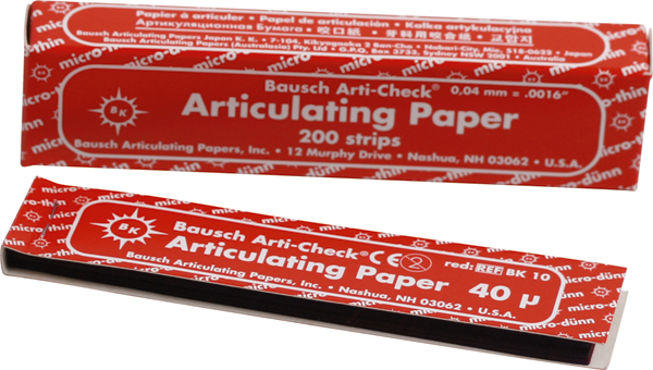 Bausch artikulationspapir BK-10 rød, 200 stk.
