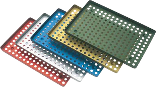 Aluminiumsbakke perforerede, gul, stk.