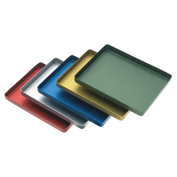 Aluminiumsbakke uperforerede halv str., blå, stk.