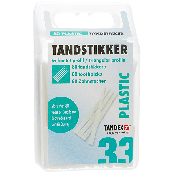 Tandex plasttandstikkere, 80 stk.