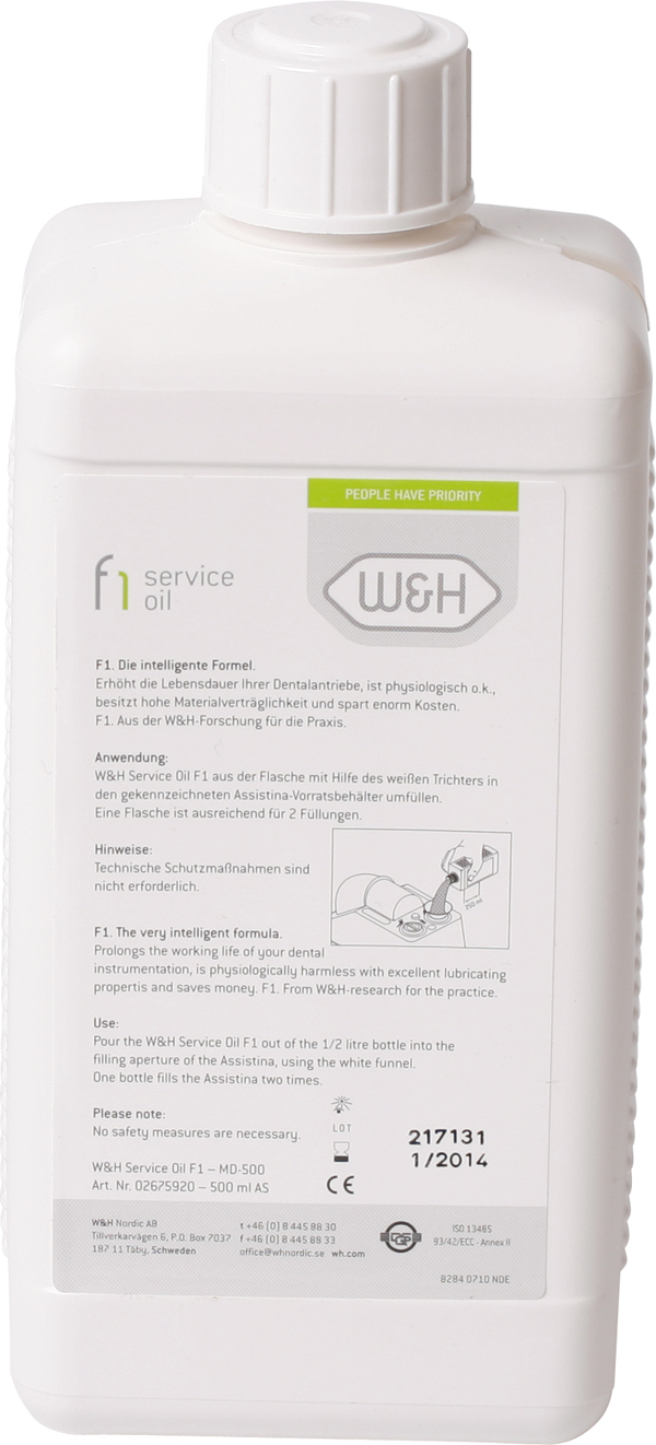 W&H f1 serviceolie, 500 ml