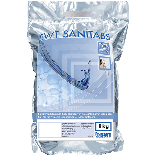Sanitabs salttabletter, 8 kg.
