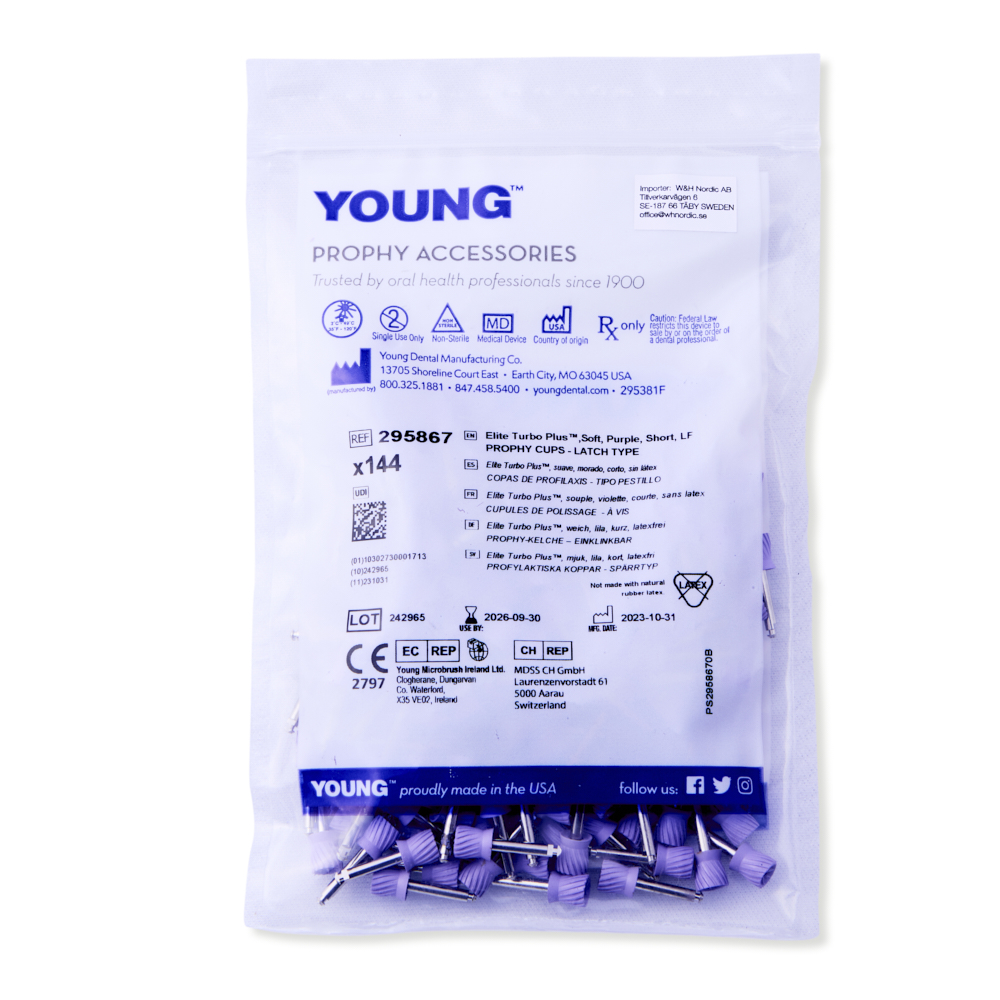 Young Elite gummikopper til RA, lilla, 144 stk.