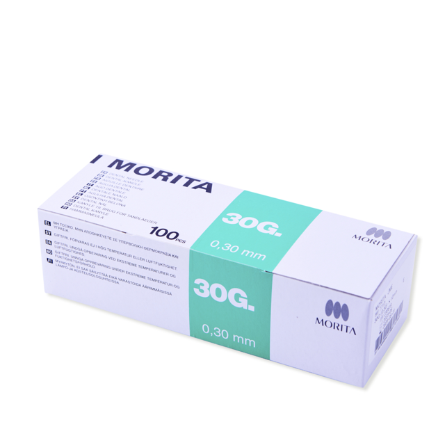 Morita kanyler 30G short, 0,3 x 12 mm, 100 stk.